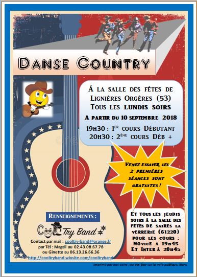 Affiche Cours Danse Country