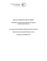 Réponse du Président de la CCMA au rapport de la CRC – 24 juillet 2019